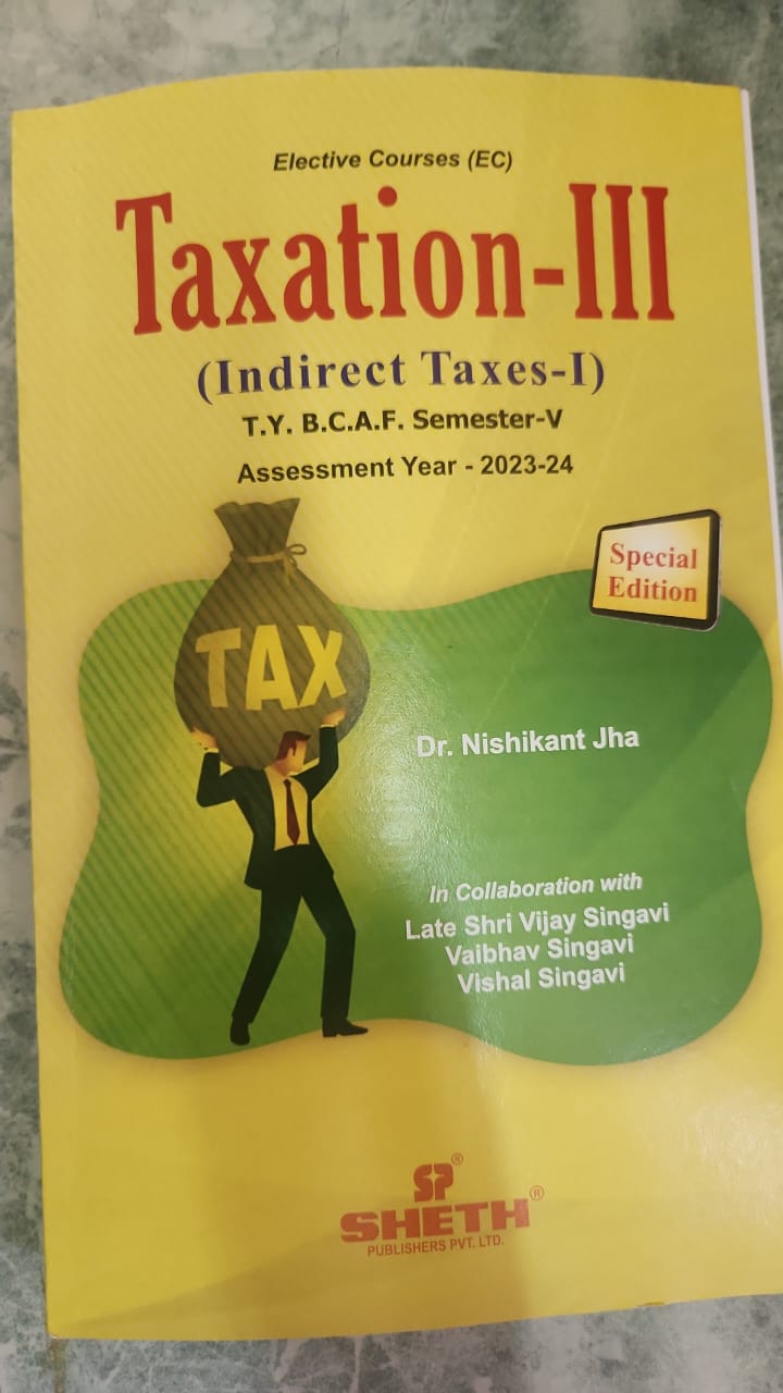 Bridge Course 2023-24 TYBAF Indirect Taxation 
