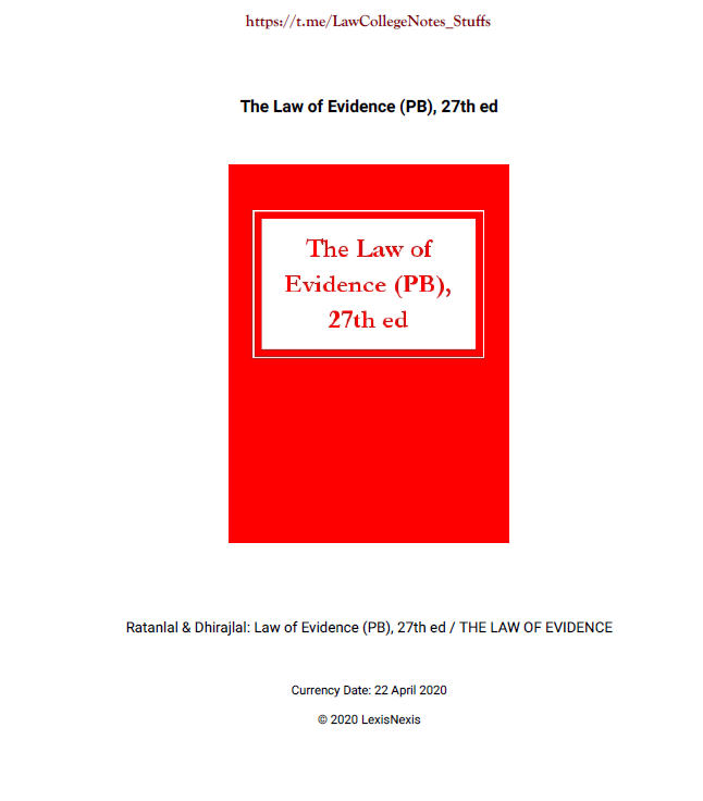 Law of Evidence 
