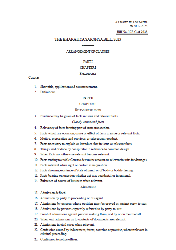 New Evidence Act r