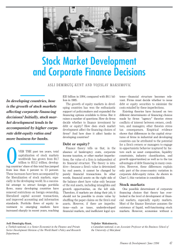 Stock Market Development and Corporate Finance Decisions (Article)
